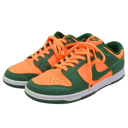 美品 DUNK LOW RETRO 扣篮迈阿密飓风队 皮革 男款 运动鞋 绿色 橙色 28cm 运动鞋 10(US) 男款