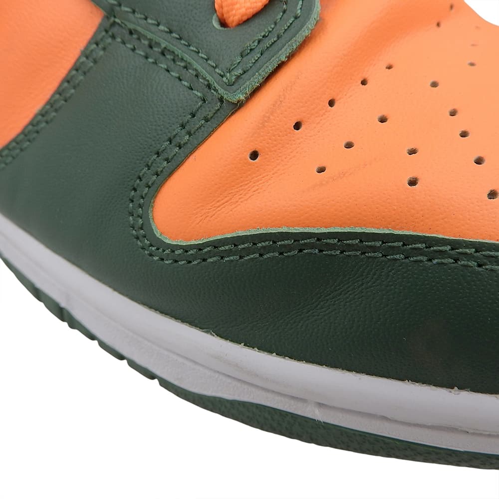 美品 DUNK LOW RETRO 扣篮迈阿密飓风队 皮革 男款 运动鞋 绿色 橙色 28cm 运动鞋 10(US) 男款