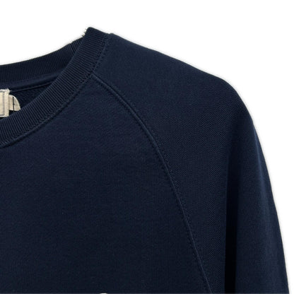 NAVY FRONT PRINT SWEAT TOP L Men's