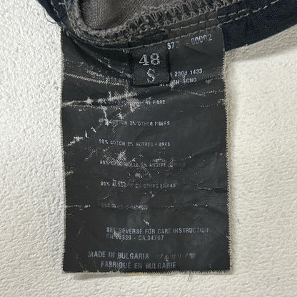 灰色 纯棉 斜纹棉布 直筒裤 裤子 48 男士