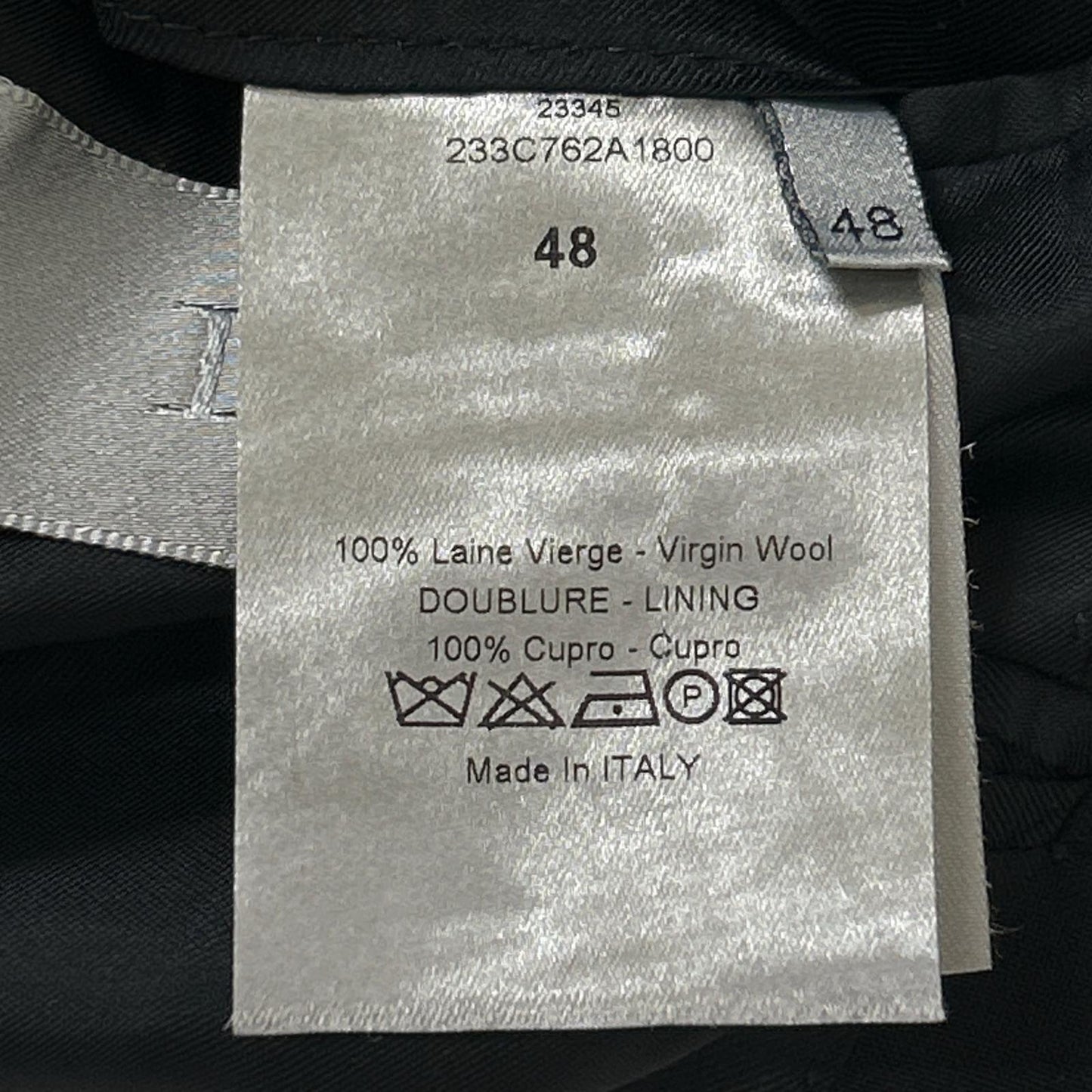 Dior HOMME ディオールオム クラシックナローラペルテーラードジャケット ブラック 233C762A1800 ジャケット
