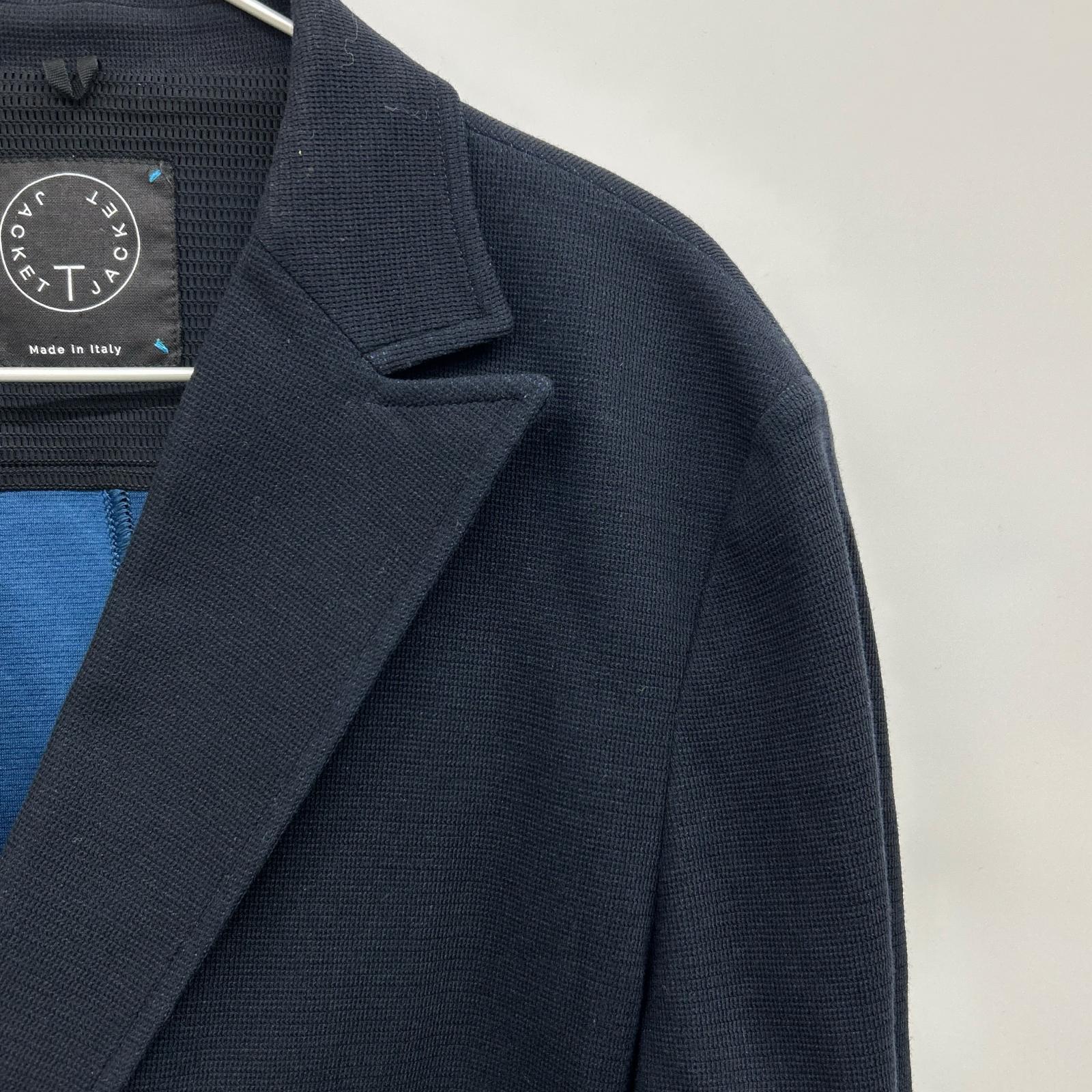 Navy Cotton Tailored Jacket Stretch Jacket M Men's