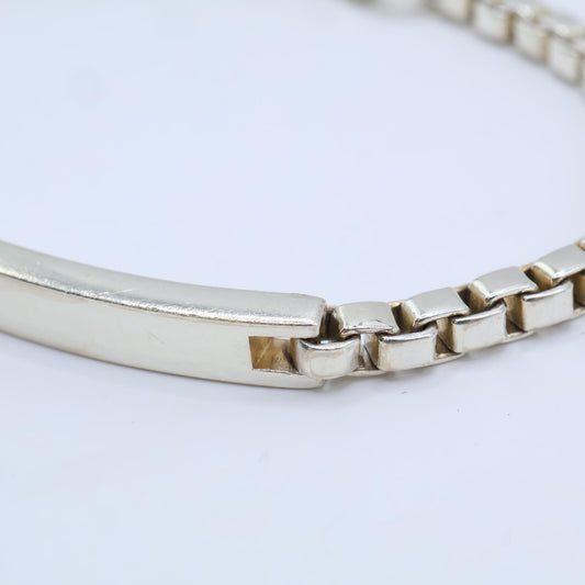TIFFANY&Co. Tiffany Venetian Link ID Bracelet 925 Bracelet
