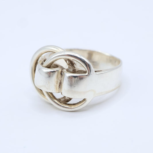 HERMES Deux Anneaux Ring 49 925 5.3g Silver Ring