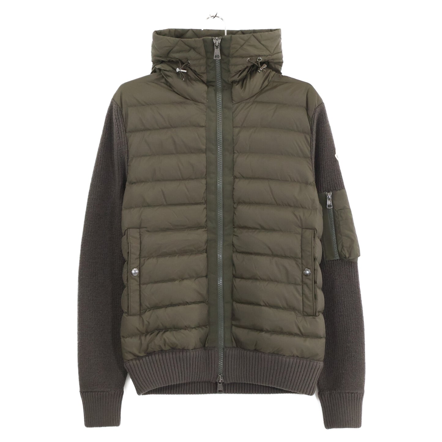 【美品】H20919850800 CARDIGAN 羽绒/针织拼接 连帽羽绒服 夹克 S 男士