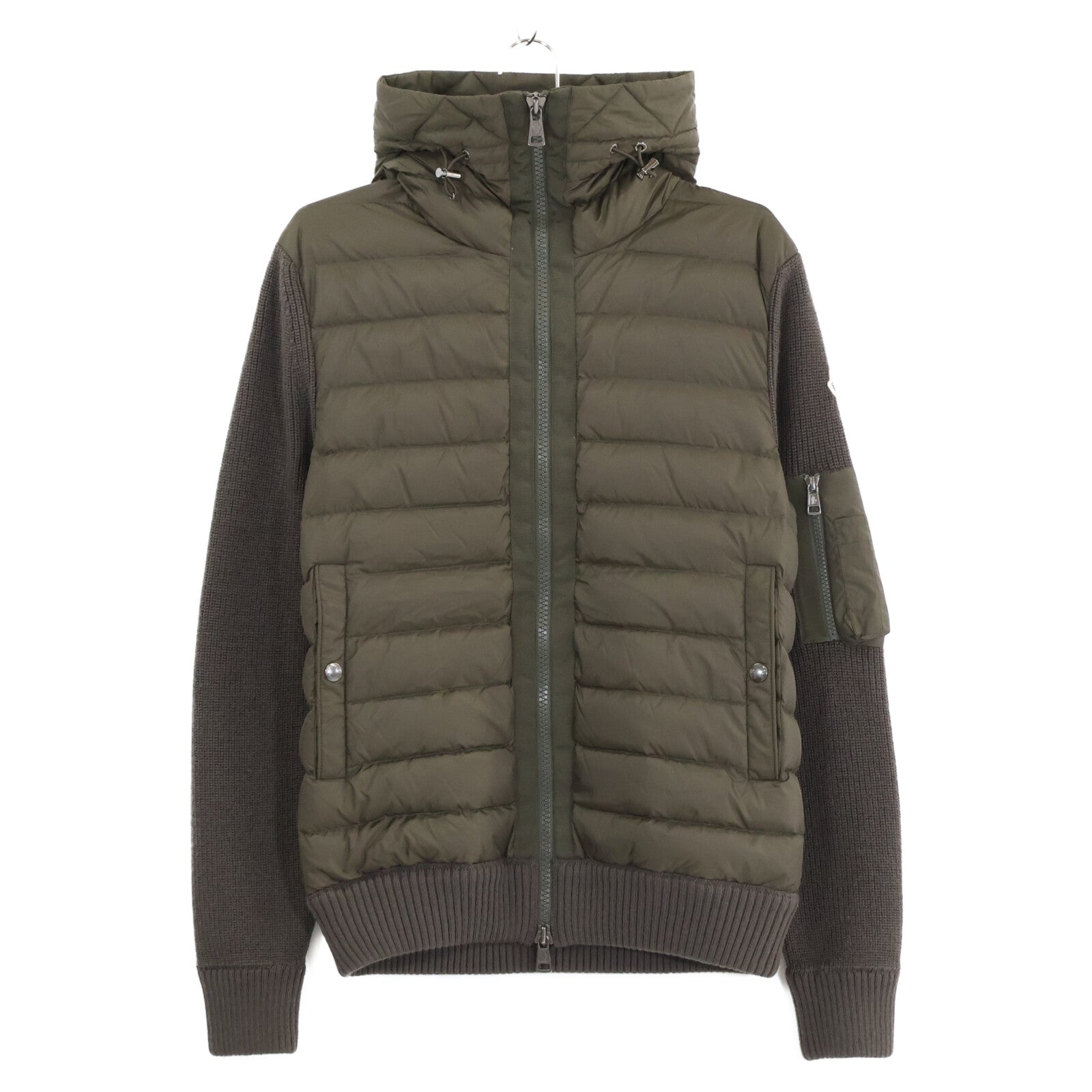 【美品】H20919850800 CARDIGAN 羽绒/针织拼接 连帽羽绒服 夹克 S 男士