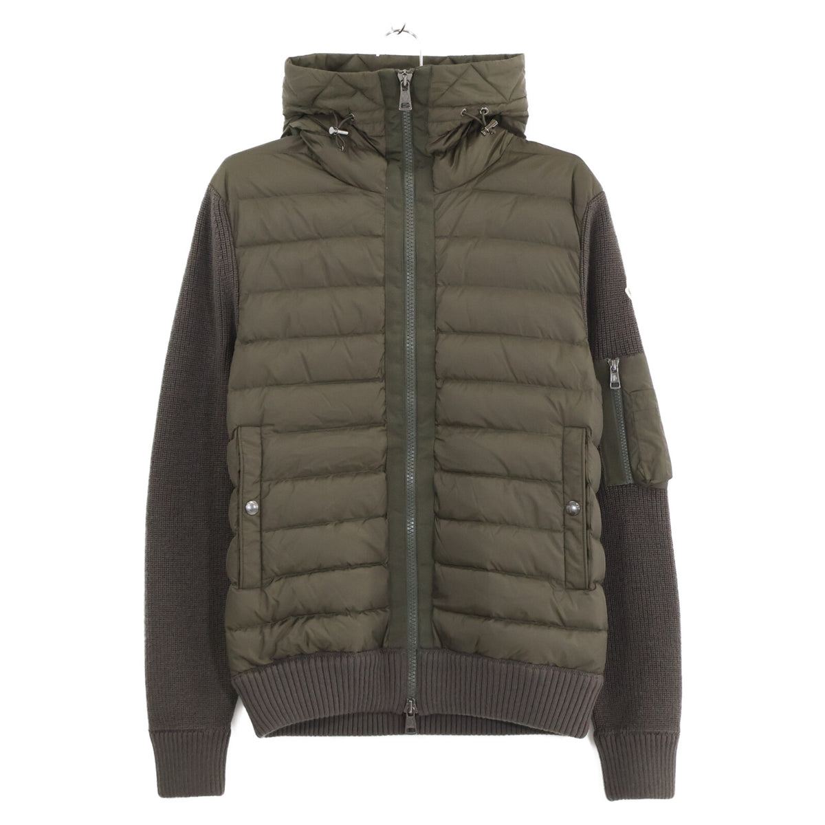 【美品】H20919850800 CARDIGAN 羽绒/针织拼接 连帽羽绒服 夹克 S 男士