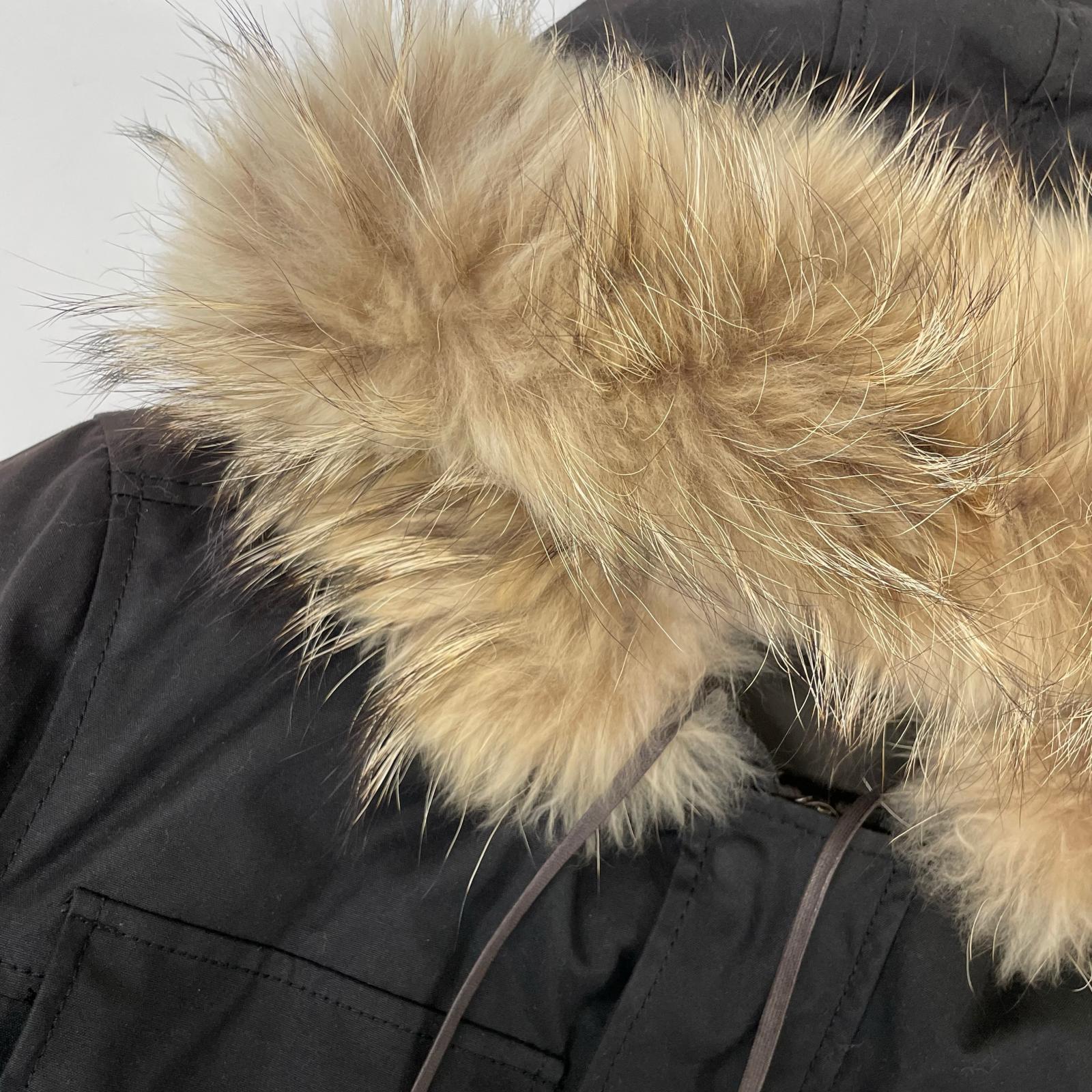 MARC JACOBS マーク ジェイコブス ブラック ファー付き オイルド ダウンジャケット ジャケット