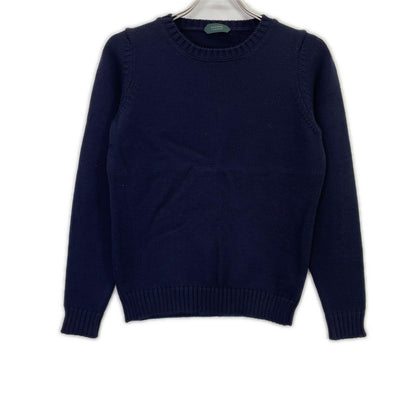 ZANONE Navy Wool Crew Neck Knit Top 44 Men's