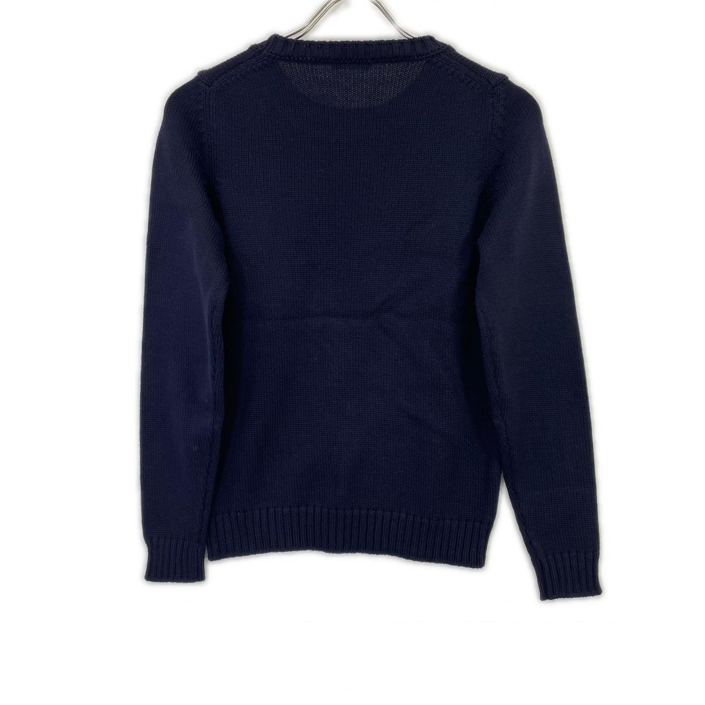 ZANONE Navy Wool Crew Neck Knit Top 44 Men's