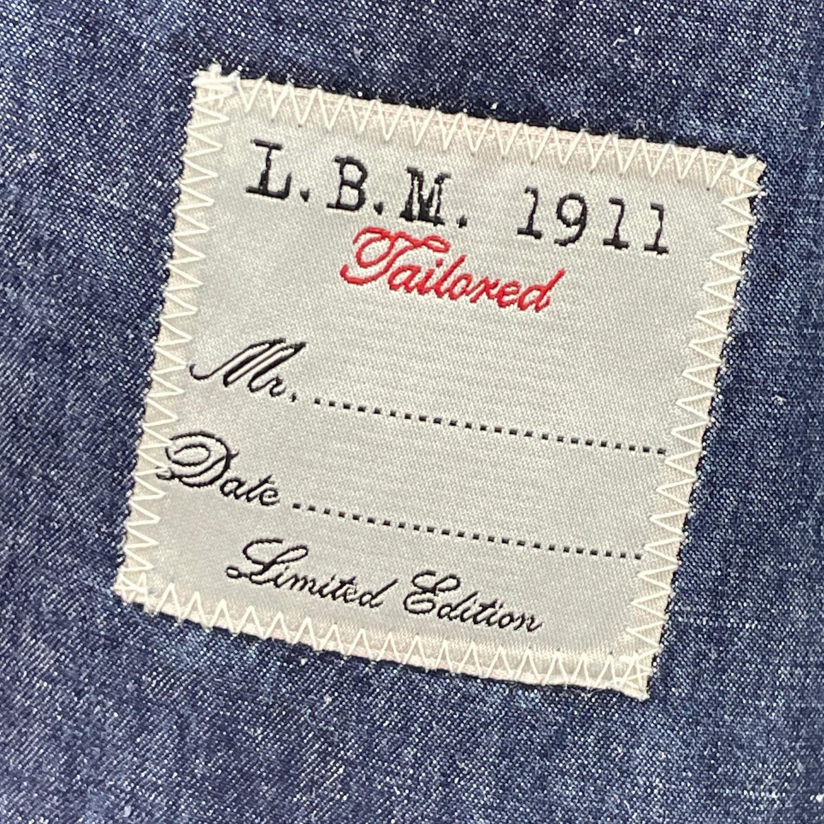 L.B.M.1911 エルビーエム1911 ブルー デニム 2Bジャケット ジャケット