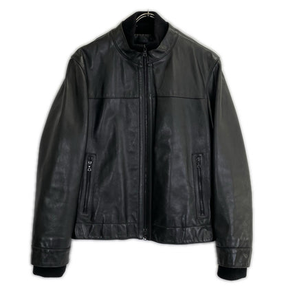NeilBarrett ニールバレット ブラック リブ レザージャケット ジャケット
