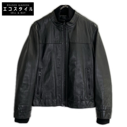 NeilBarrett ニールバレット ブラック リブ レザージャケット ジャケット