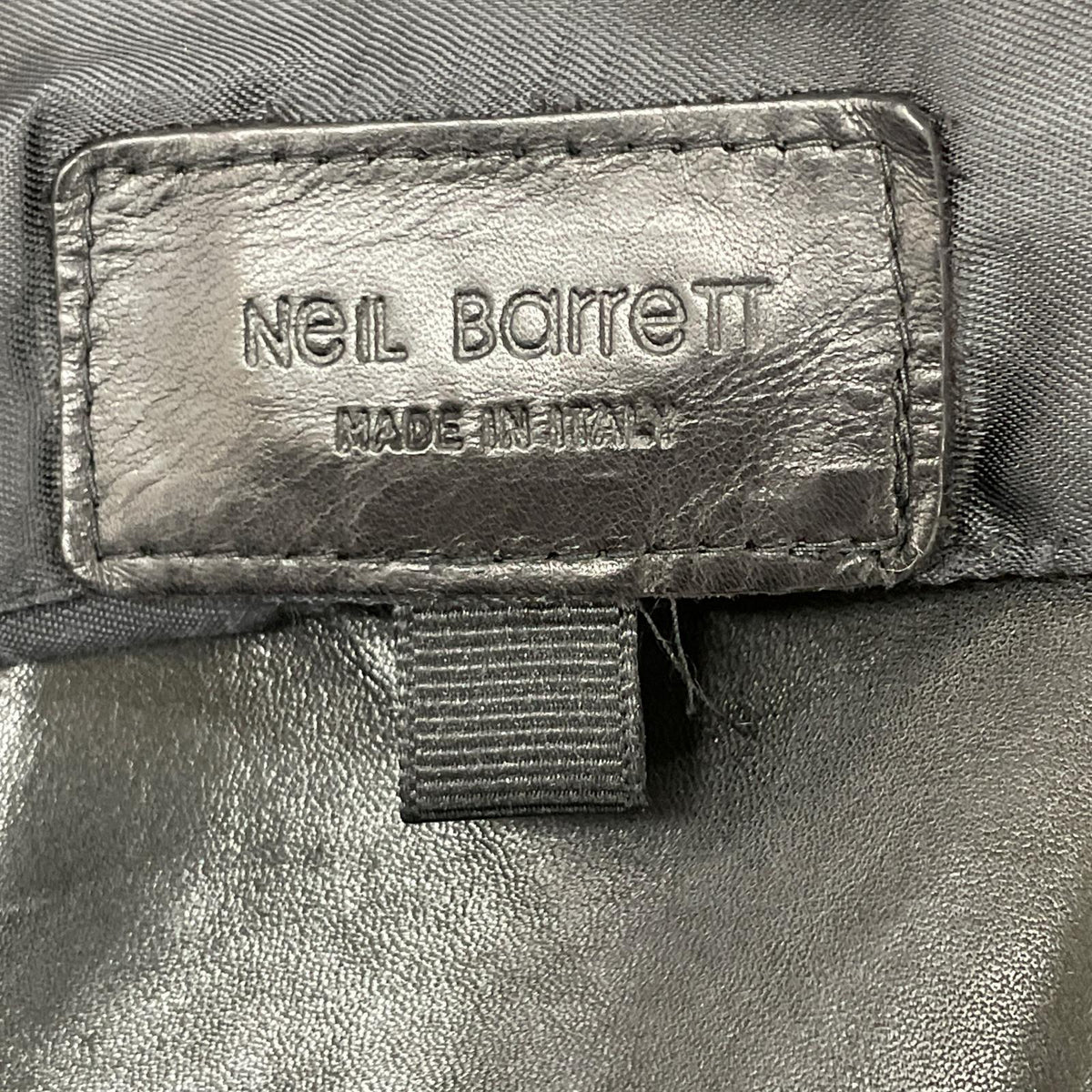 NeilBarrett ニールバレット ブラック リブ レザージャケット ジャケット