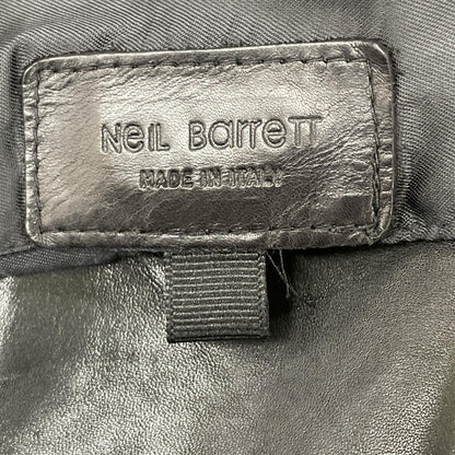 NeilBarrett ニールバレット ブラック リブ レザージャケット ジャケット