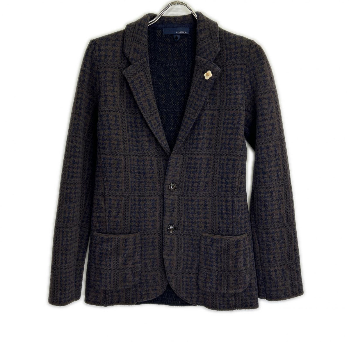 LARDINI Lardini Brown Jacquard Knit Jacket Jacket