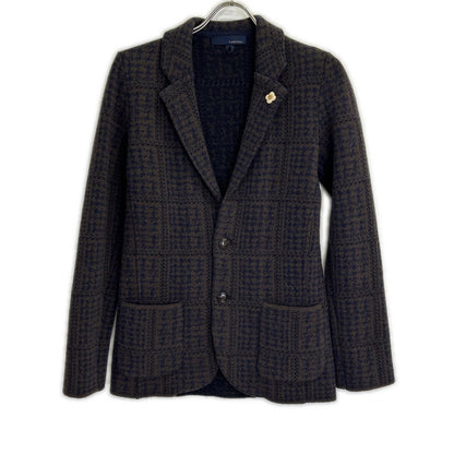 LARDINI Lardini Brown Jacquard Knit Jacket Jacket