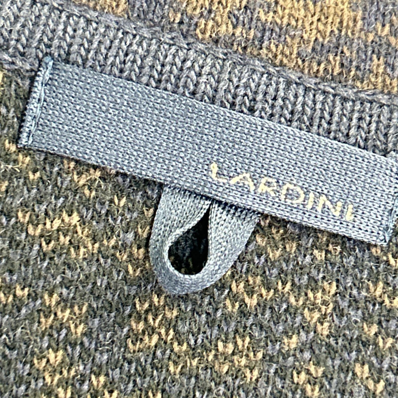 LARDINI Brown Jacquard Knit Jacket XXS Men's