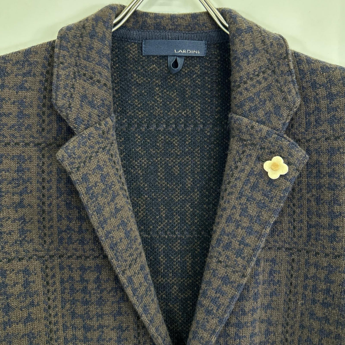 LARDINI Lardini Brown Jacquard Knit Jacket Jacket
