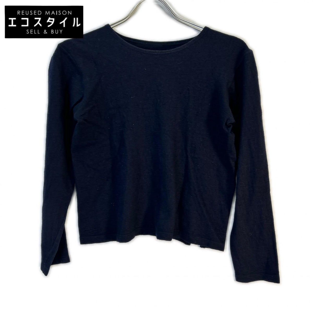 JURGEN LEHL Jurgen Lehl navy wool long-sleeve T-shirt top