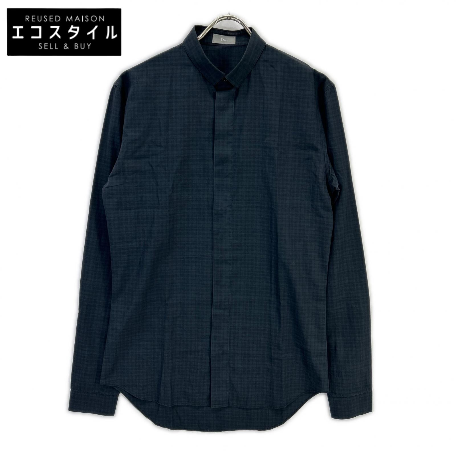Dior HOMME 迪奥 Homme 163c506a2274 灰色 阴影格纹 长袖衬衫 上衣