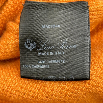 FAG1197 Orange Baby Cashmere Knit Sweater Logo Plate Top 38 Women's