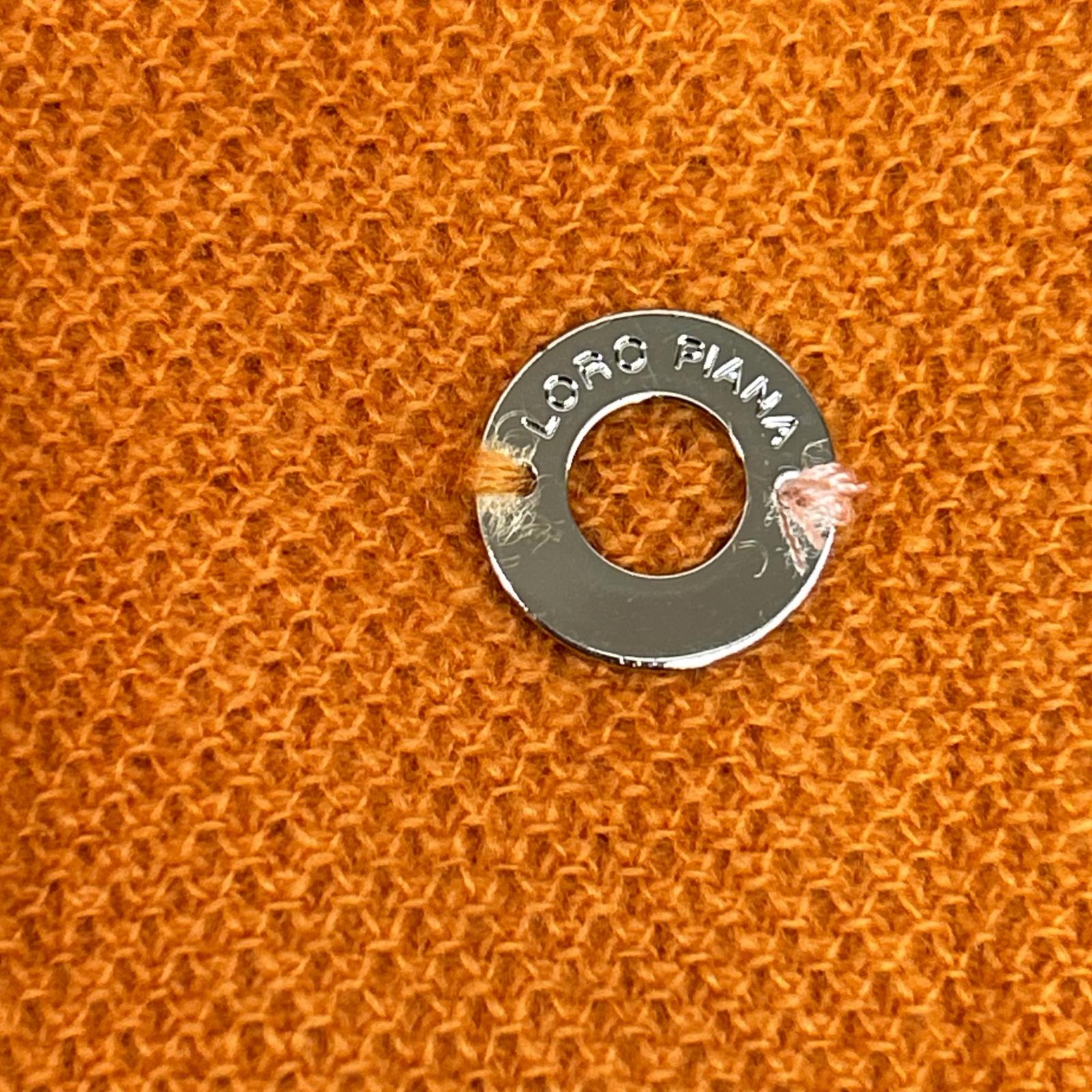 FAG1197 Orange Baby Cashmere Knit Sweater Logo Plate Top 38 Women's