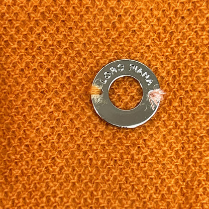 FAG1197 Orange Baby Cashmere Knit Sweater Logo Plate Top 38 Women's