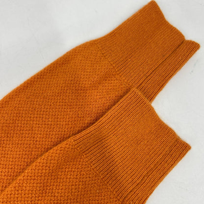 Loro Piana ロロピアーナ FAG1197 オレンジ ベビーカシミヤ ニット セーター ロゴ プレート トップス