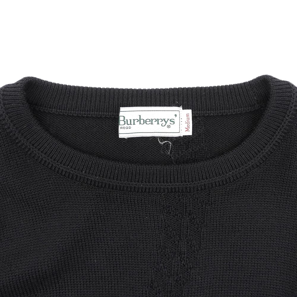 Burberry's バーバリーズ 総柄 ロゴ セーター ニット トップス メンズ ブラック M トップス