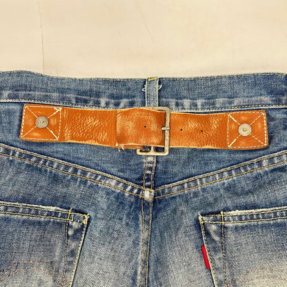 LEVI'S リーバイス 44501 インディゴ レザーシンチバック 大戦モデル S501 ボトムス