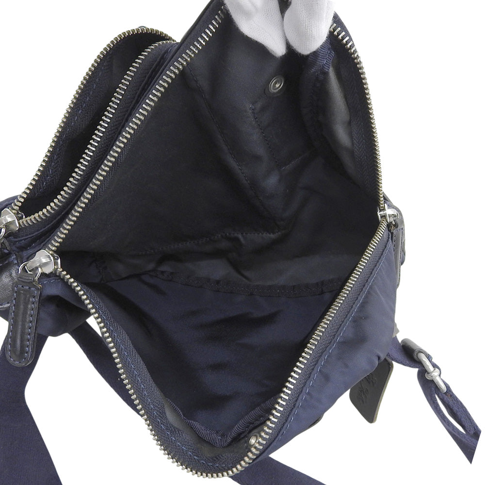 Felisi フェリージ 美品 別注 ナイロン ショルダーバッグ メンズ ネイビー 18-42 ショルダーバッグ
