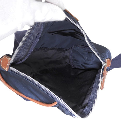 Felisi フェリージ 美品 ナイロン×レザー ショルダーバッグ ボディバッグ メンズ ネイビー 99114 ボディバッグ