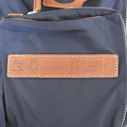 Felisi フェリージ 美品 ナイロン×レザー ショルダーバッグ ボディバッグ メンズ ネイビー 99114 ボディバッグ