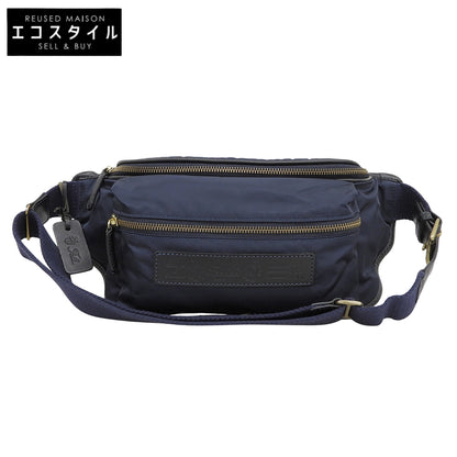 Felisi フェリージ 美品 ナイロン×レザー ショルダーバッグ ボディバッグ メンズ ネイビー 799 ボディバッグ