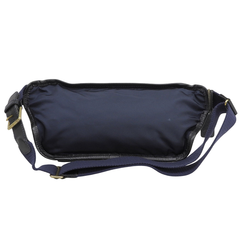 Felisi フェリージ 美品 ナイロン×レザー ショルダーバッグ ボディバッグ メンズ ネイビー 799 ボディバッグ