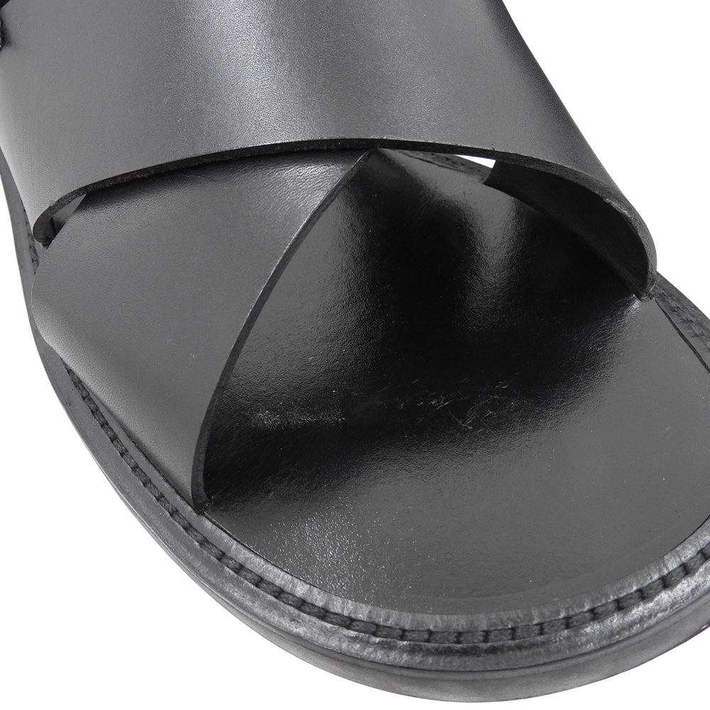 BALLY レザーサンダル ブラック 黒 古着屋 vintage バリー BALLY バリー 新品同様 ブラック レザー サンダル シューズ メンズ 6 E