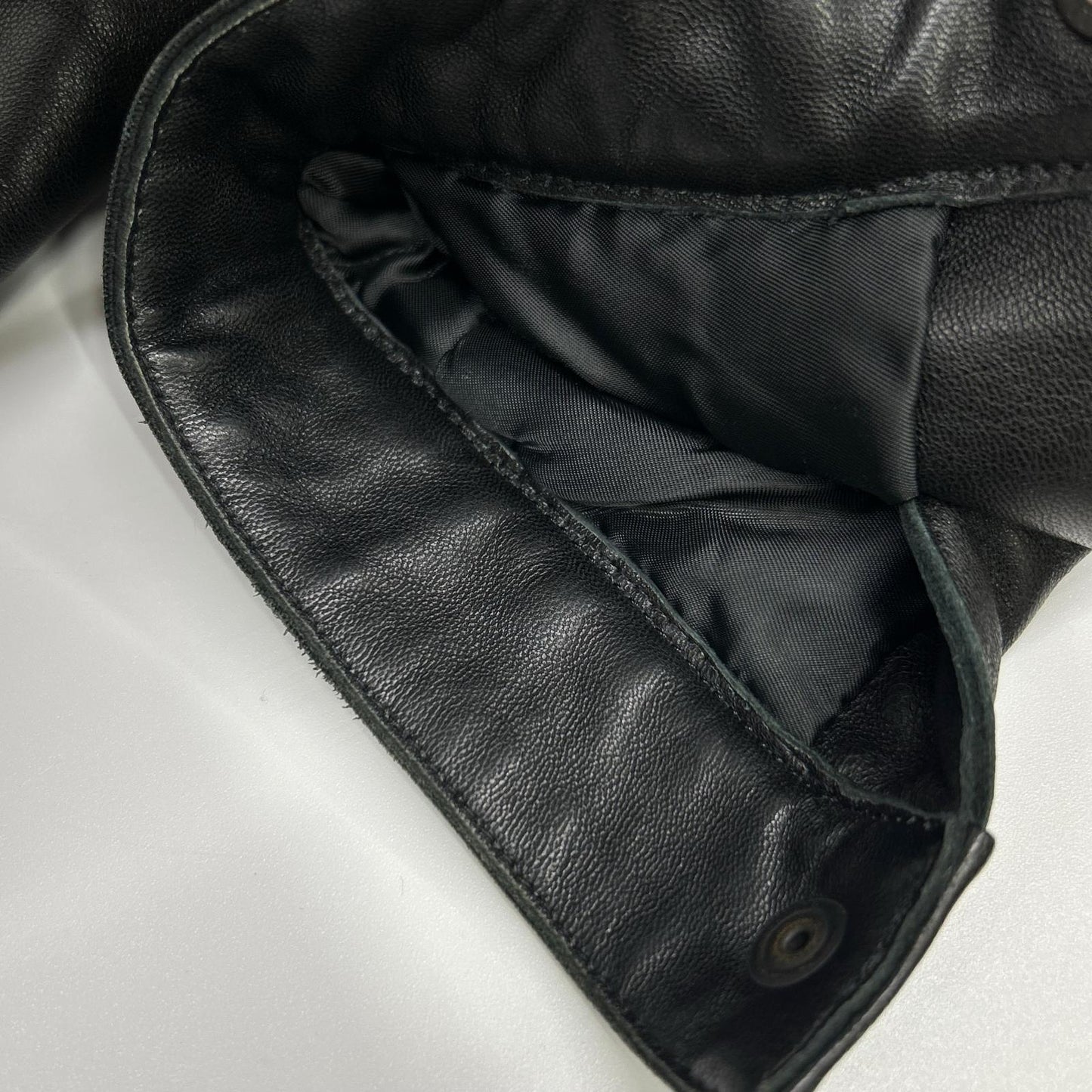 Black sheepskin zip jacket for men