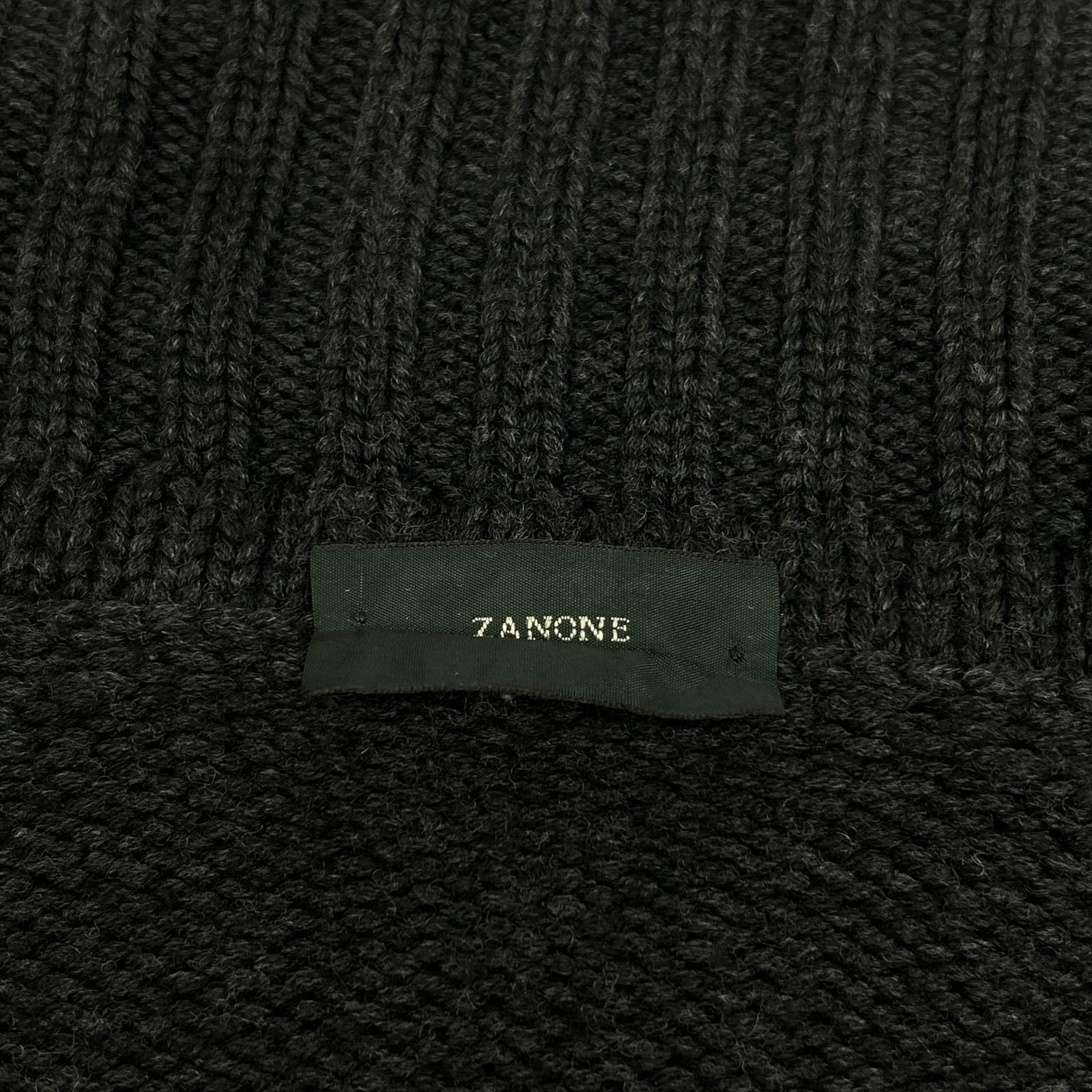 ZANONE Zanone 炭灰色羊毛拉链针织夹克