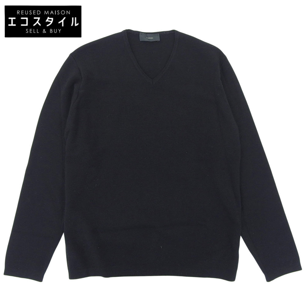ZANONE ザノーネ ウール Vネック ニット トップス メンズ ブラック 46 トップス