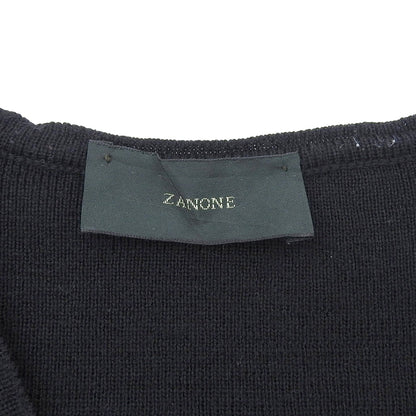 ZANONE ザノーネ ウール Vネック ニット トップス メンズ ブラック 46 トップス