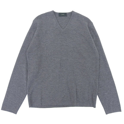 ZANONE ザノーネ 美品 ウール Vネック ニット トップス メンズ グレー 46 トップス