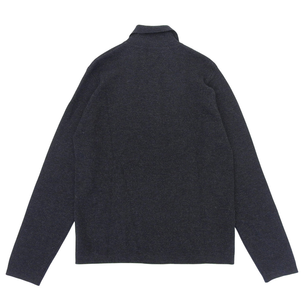 ZANONE ザノーネ 美品 ウール 襟付き ジップ ニット ジャケット メンズ チャコール 46 ジャケット