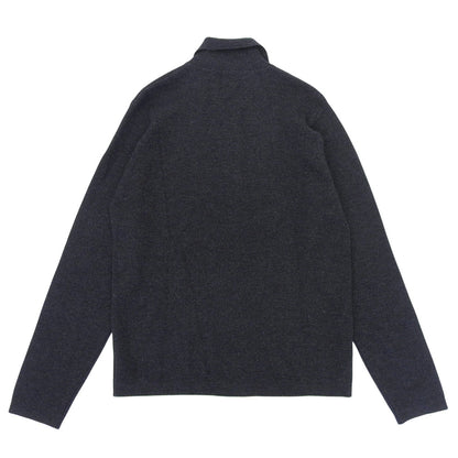 ZANONE ザノーネ 美品 ウール 襟付き ジップ ニット ジャケット メンズ チャコール 46 ジャケット