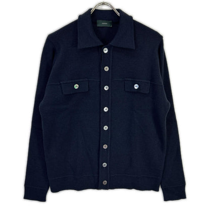 ZANONE ザノーネ ネイビー ウール ニット ジャケット ジャケット