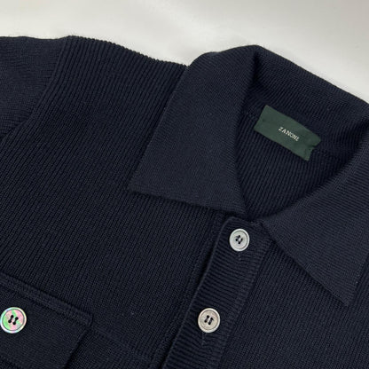 ZANONE ザノーネ ネイビー ウール ニット ジャケット ジャケット