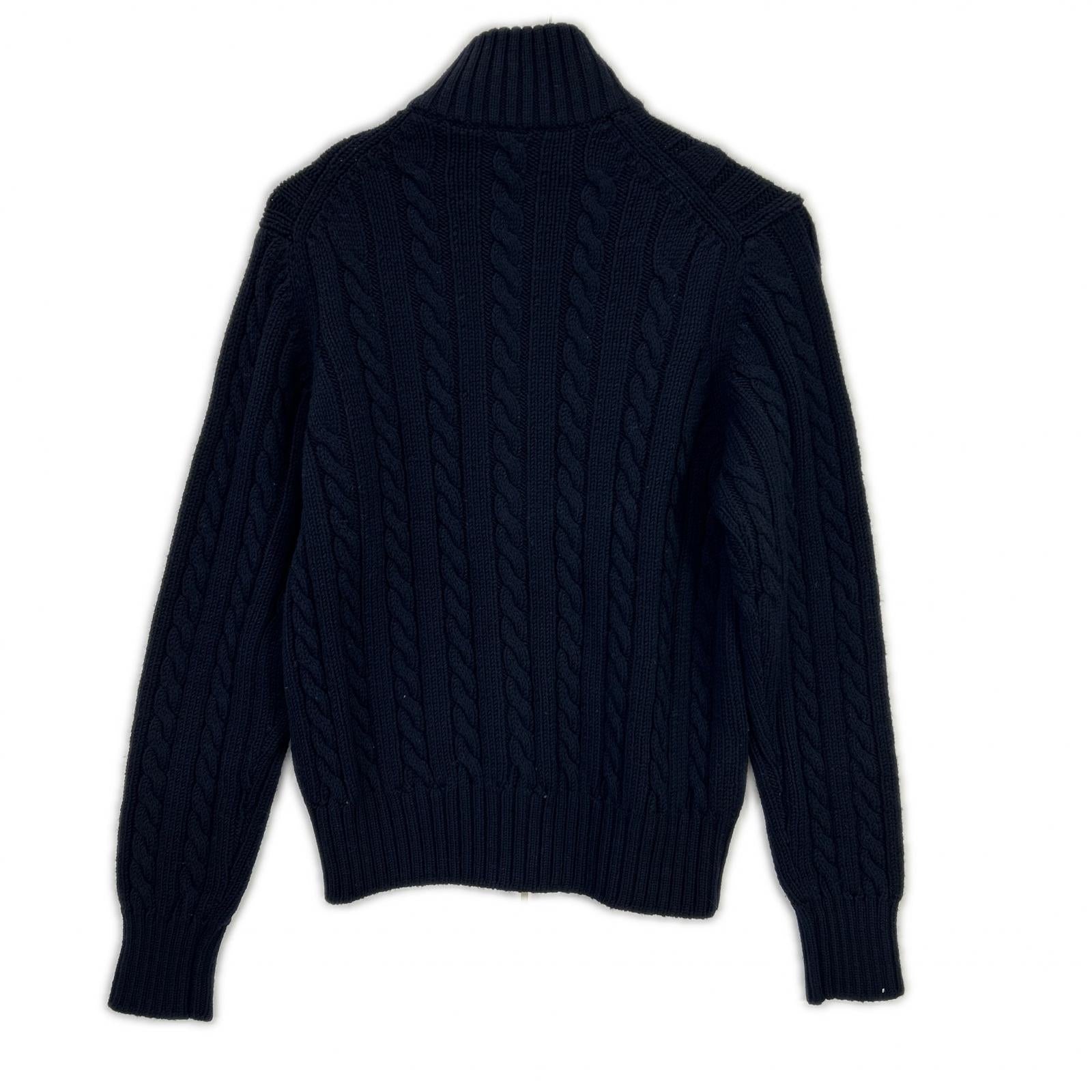 Cruciani クルチアーニ ×バーニーズ ネイビー ウール ジップニット ジャケット