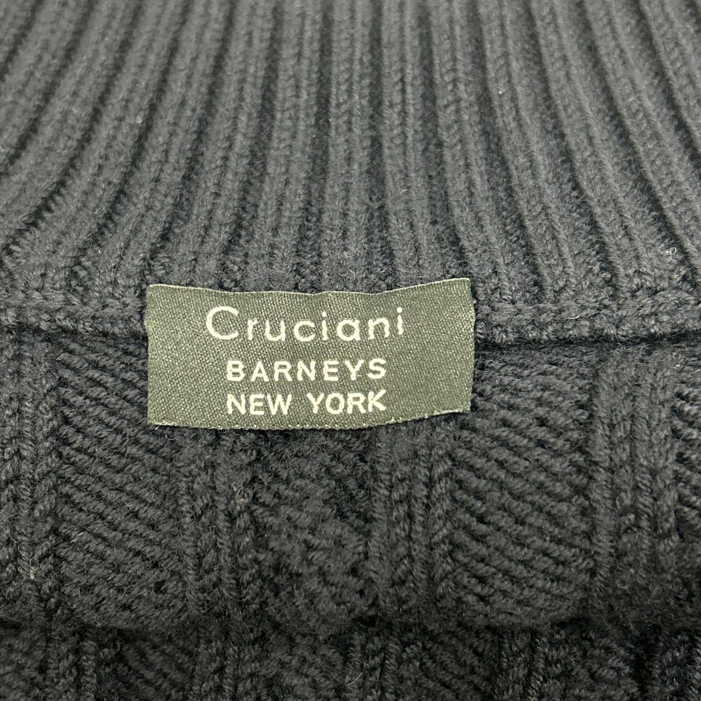 Cruciani クルチアーニ ×バーニーズ ネイビー ウール ジップニット ジャケット