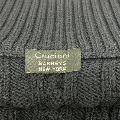 Cruciani クルチアーニ ×バーニーズ ネイビー ウール ジップニット ジャケット