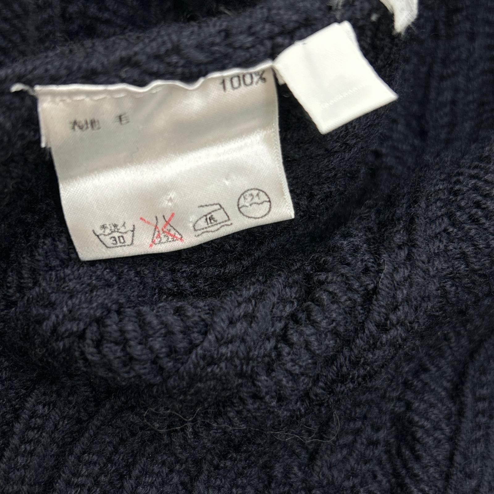 Cruciani クルチアーニ ×バーニーズ ネイビー ウール ジップニット ジャケット